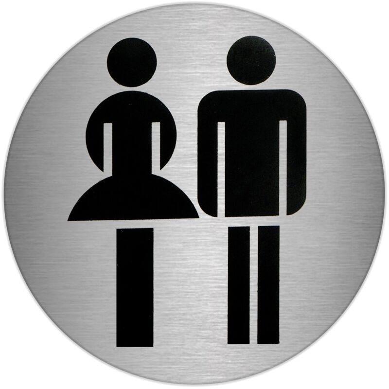 

Placa adhesiva baño 'mujer / hombre' acero inoxidable Ø 7 cm.