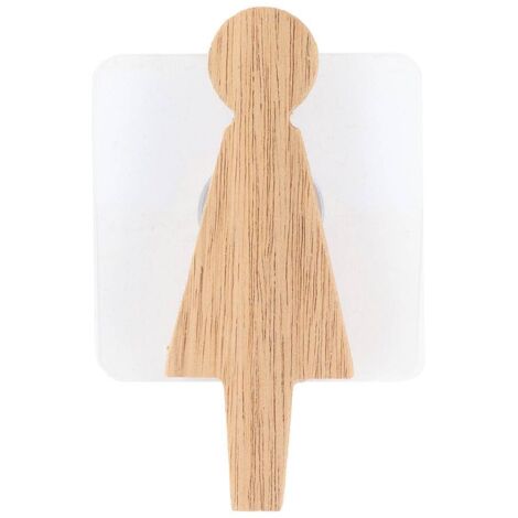 Placa adhesiva para puerta de aseo modelo acacia - natural - Tendance