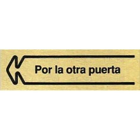 placa aluminio oro 150x45''p.otr.puerta''i por la otra puerta izquierda