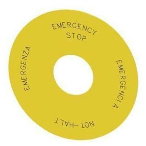 Placa amarilla de emergencia en 4 idiomas 3su19000bc310nb0