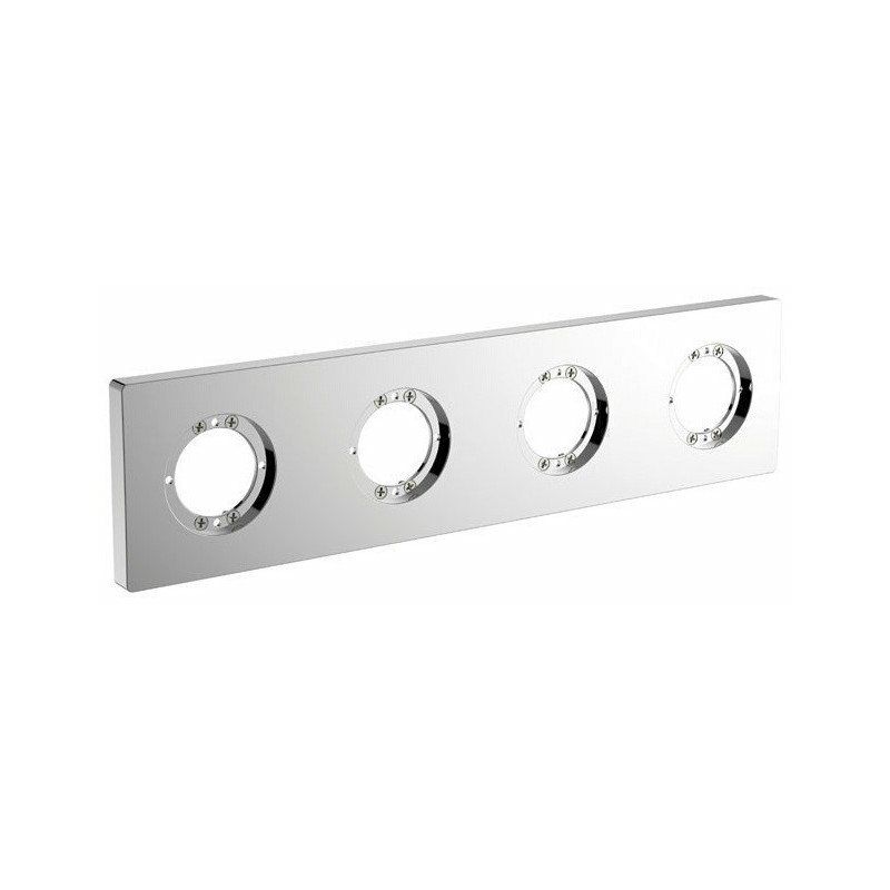 

Rosetón ARCHIMODULE 4 orificios, 83 x 332 mm cromado ESTÁNDAR - Ideal