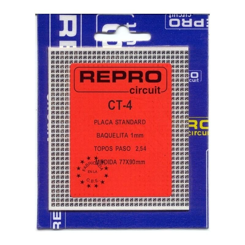 

Placa Baquelita Topos Paso 2,54mm 77X90mm