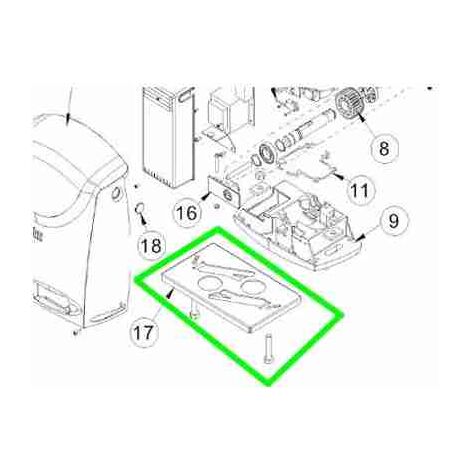 Placa base 6CS7PF con abrazaderas para Cross7e 7eh 8e Ditec 6cs7pf Entrematic Repuesto