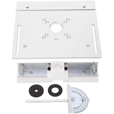 Placa base de mesa de enrutador de metal Placa base de aluminio para sierra de mesa, A