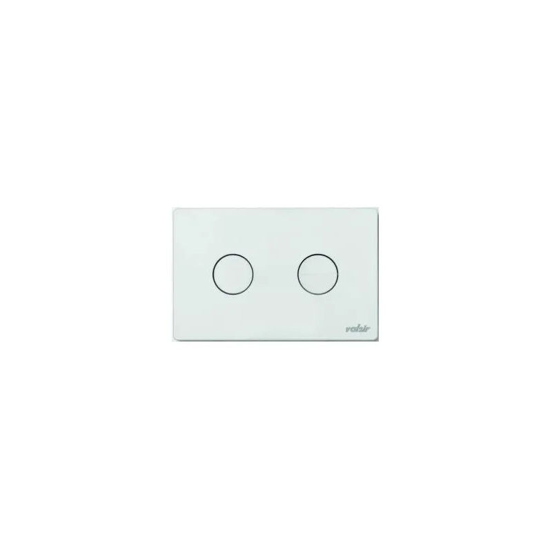 

Placa blanca de ABS con dos botones blancos con botones al ras.