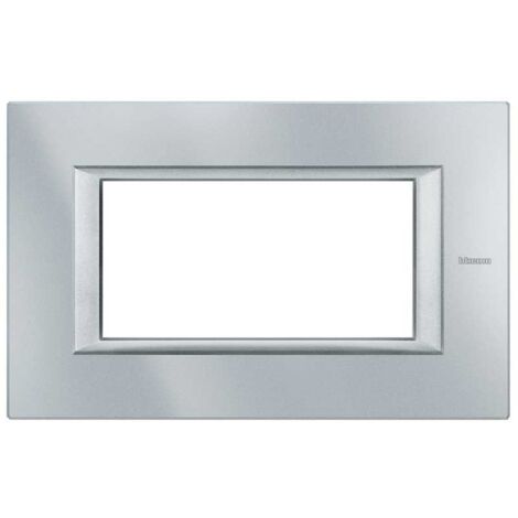 Placa Bticino Axolute 4 módulos Tech Monochrome HA4804HC