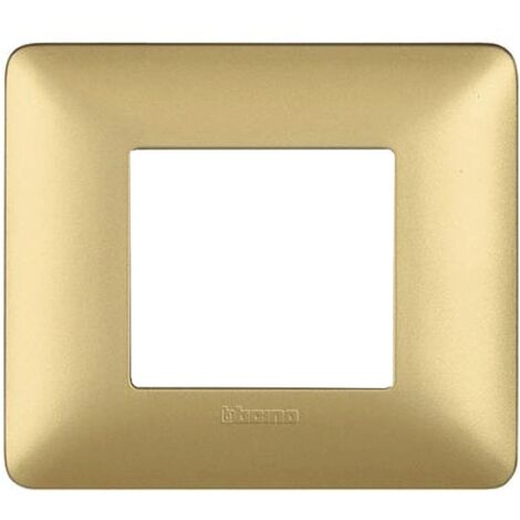 Placa Bticino Matix 2 módulos gold  AM4802MGL