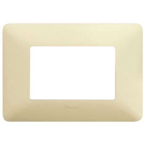 Placa Bticino Matix 3 módulos color cuerda AM4803BCD