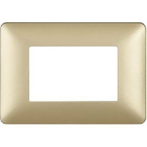 Placa Bticino Matix 3 módulos gold AM4803MGL
