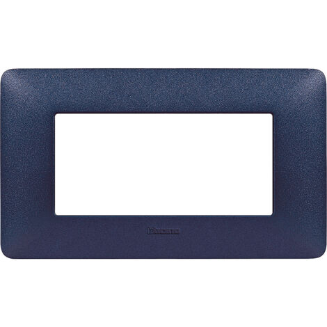 Placa Bticino Matix 4 módulos azul mercurio AM4804TBM