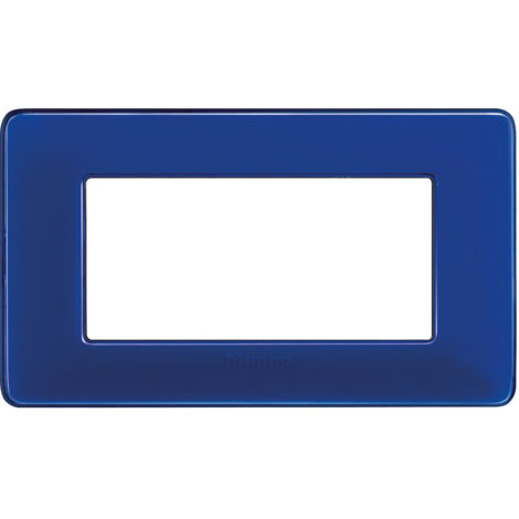 Placa Bticino Matix 4 módulos cobalto AM4804CBU