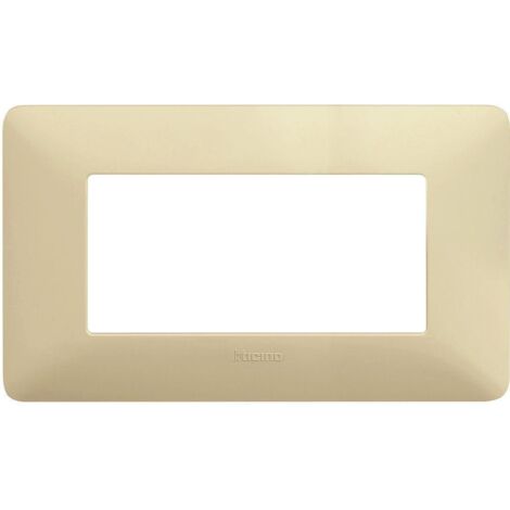 Placa Bticino Matix 4 módulos color cuerda AM4804BCD