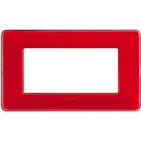 Placa Bticino Matix 4 módulos de coral AM4804CRD