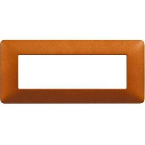 Placa Bticino Matix 6 módulos rojo tierra AM4806TRT