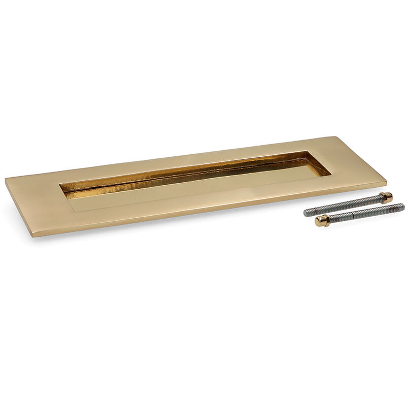 

Placa buzón latón pulido dorado 100x305mm - EDM