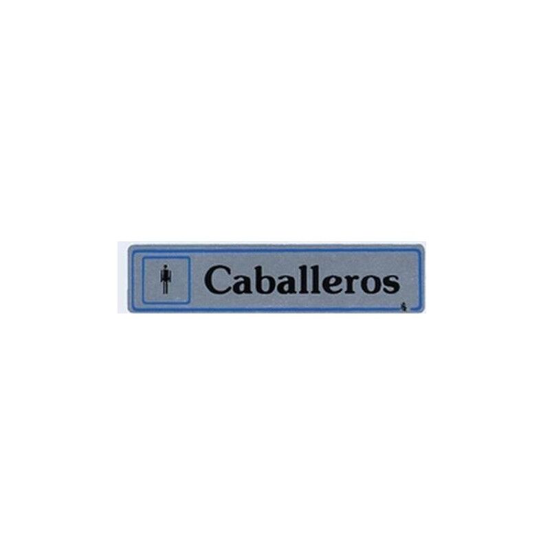 

Placa Señalizacion Autoadhesiva Caballeros 175X040Mm Aluminio Plata Super-Letra