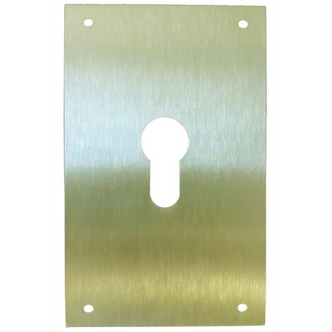 Manilla de placa de puerta Prisma Clásica de latón