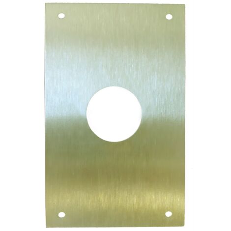 VIVAHOGAR PLACA CERRADURA 80X120MM BOCALLAVE REDONDA Ø28MM M-51/80120R-28, LATON MATE - 51331