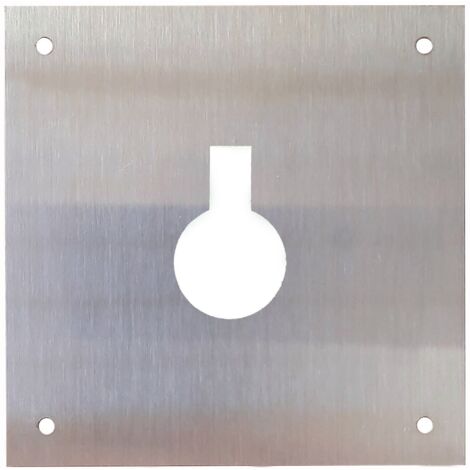 VIVAHOGAR Placa cerradura 80x80mm bocallave fac m-51/8080f, inox satin