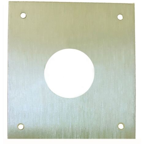 VIVAHOGAR Placa cerradura 80x80mm bocallave redonda Ø28mm m-51/8080r-2
