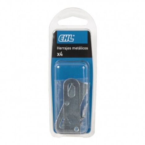 PLACA COLGADOR RECTA 60MM 4 UDS. EHL - EHLIS