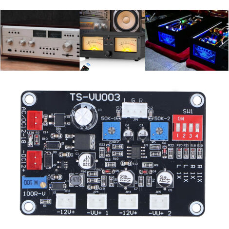 Placa controladora de medidor VU TS VU003, kit electrónico con cables flexibles y conector de audio para amplificadores, módulo DB de 74 x 50 mm, ABS
