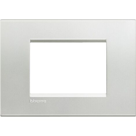 Placa cuadrada Livinglight Plata 3 módulos LNA4803AG
