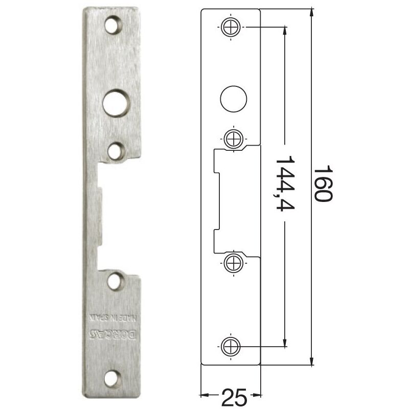 

Placa Cuerpo Cierre Electrico Estanca 25Mm Inox Izquierda - Inox Mate