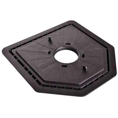 Placa de acabado lateral pavimentado para uso con pedestales ajustables Cleman - JOUPLAST - Caja de 10 unidades