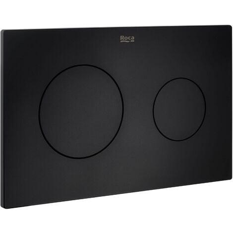 Placa de accionamiento con descarga dual (mate) PL10 DUAL (ONE) - ROCA Color: Negro