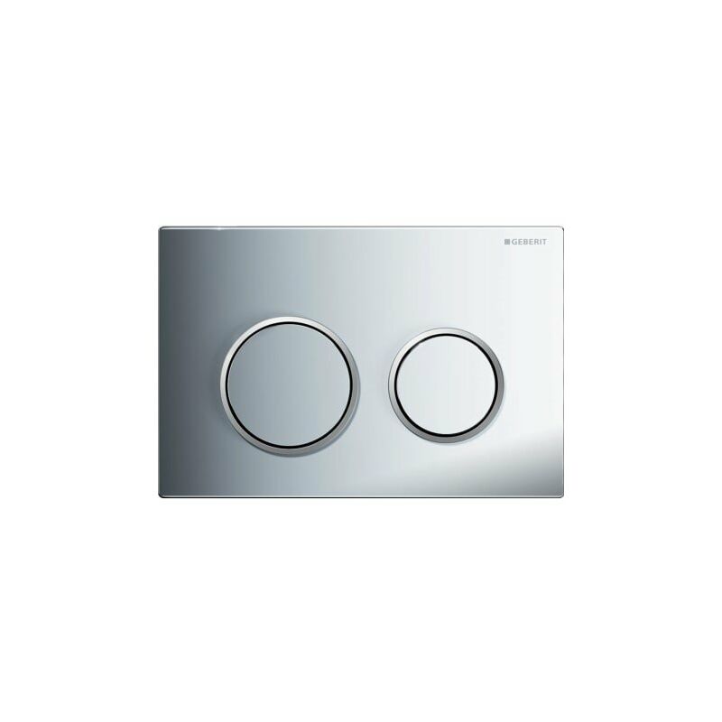 

Placa de accionamiento Geberit Kappa21 para doble descarga desde arriba / delante, color: cromado brillante / cromado mate - 115.240.KH.1