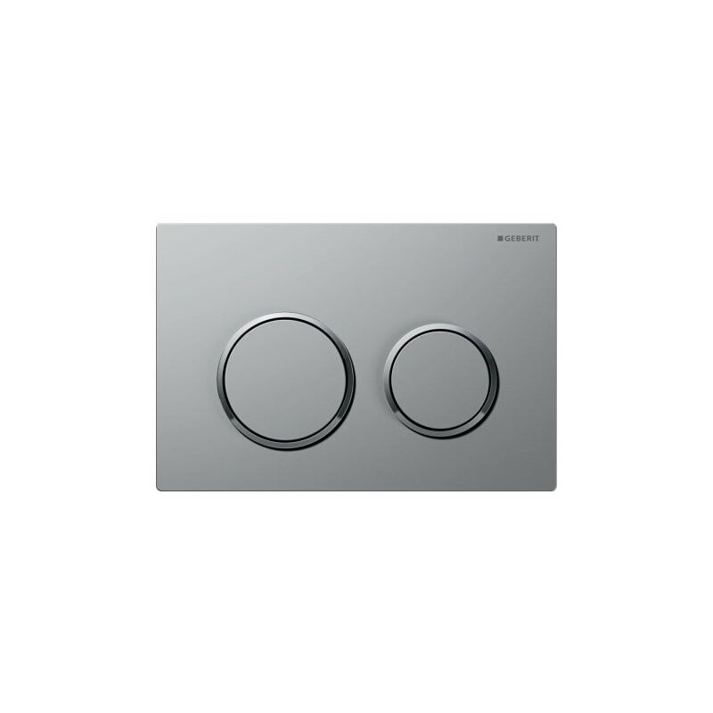 

Placa de accionamiento Geberit Kappa21 para doble descarga desde arriba / delante, color: cromado mate / cromado brillante - 115.240.KN.1