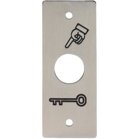 PLACA DE ACERO INOXIDABLE GRABADA SÍMBOLO DE LLAVE DIÁMETRO 19MM - SEWOSY - PBP193