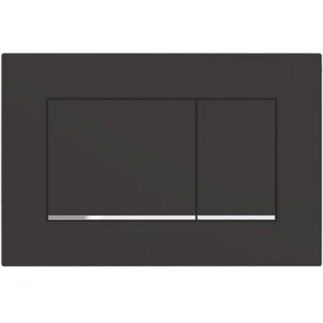 Placa de activación cuadrada  Sigma20 para doble descarga: negro, cromo brillante (115.883.KM.1)-Producto compatible