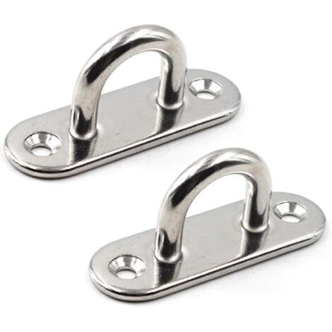 Placa de anclaje de acero inoxidable 304 de 9 mm, ideal para columpios de yoga, hamacas, aparejos de embarcaciones, herrajes de cubierta marina y correas de entrenamiento de suspensión.