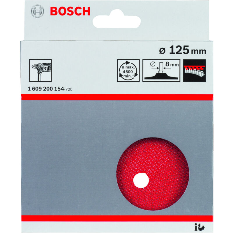 

BOSCH 1609200154 Plato de goma taladro: 125mm velcro