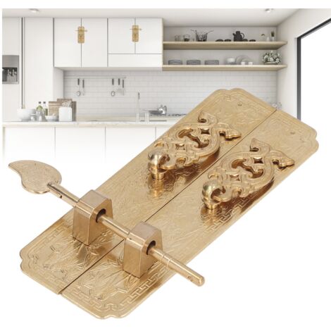 Placa de cobre antiguo para puerta de armario – Elegante diseño botánico, dimensiones 15 x 6 cm, color cobre, incluye 2 soportes, 4 tornillos y 4 clavos.