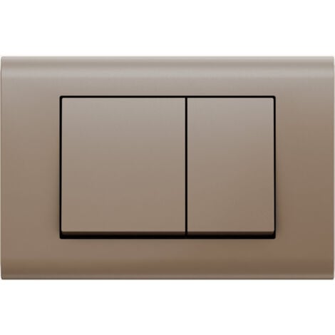 KROOS® Placa de control con doble pulsador compatible con Sigma Geberit - Latón cepillado