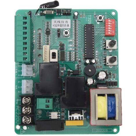 AIPERQ Placa de control de circuito universal para abridor de portones corredizos. Placa de control electrónico principal para motor de portón corredizo de 220 V.