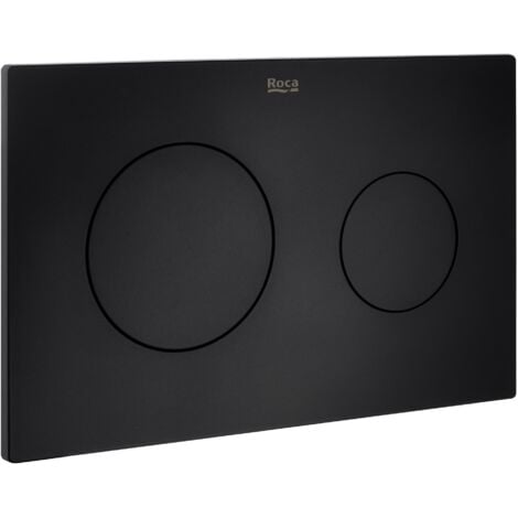 Placa de control de doble descarga DUPLO ONE, NEGRO MATE, ROCA, Ref.A890189206