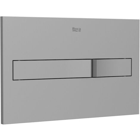 Placa de control de doble descarga rectangular DUPLO ONE, CROMO mate, ROCA, Ref.A890196001
