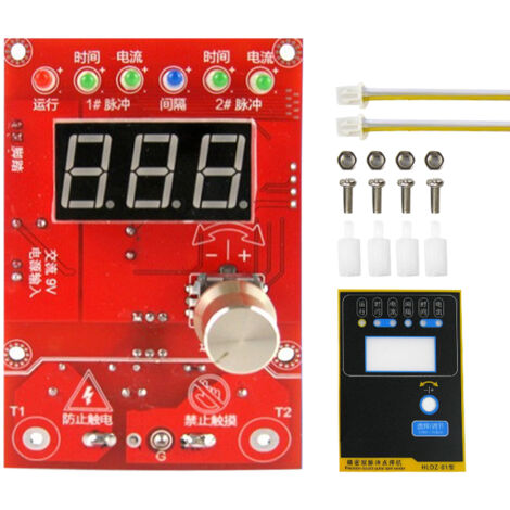 Placa de control de doble pulso para máquina de soldadura por puntos, controlador de transformador de corriente y tiempo ajustable, pantalla digital.