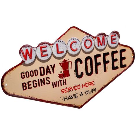 Placa de de metal color crema 27x49x1