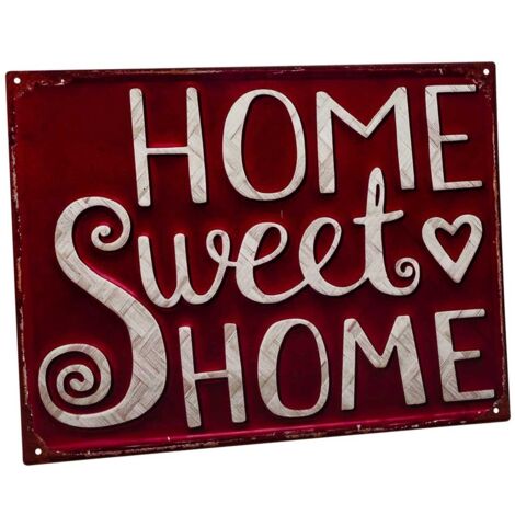 Placa de de metal roja 33x25x0,06