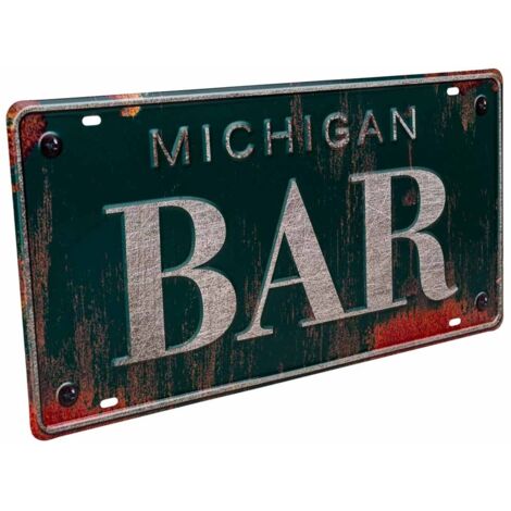 Placa de de metal verde 22x42x1