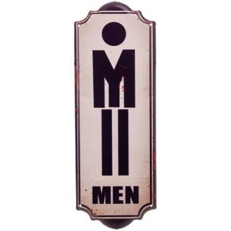 Placa de de pared de metal azul 15x38x1
