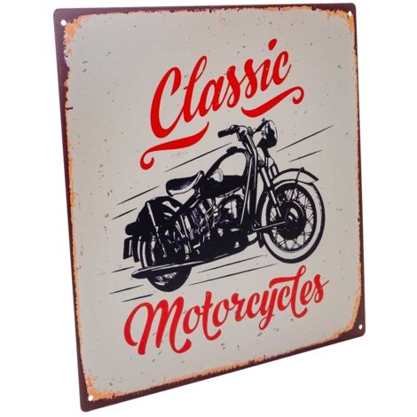 Placa de de pared de metal blanca 30x30x0,06