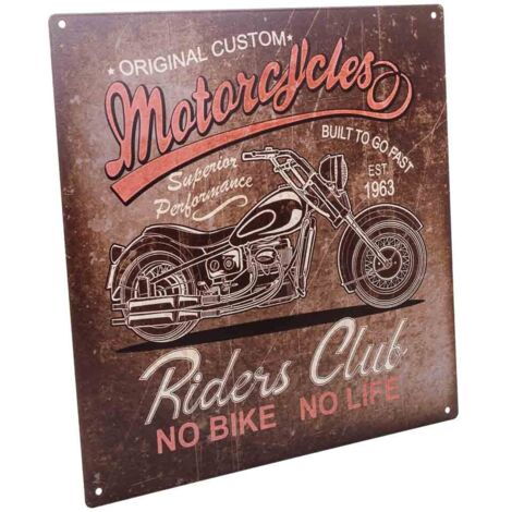 Placa de de pared de metal marrón 30x30x0,06