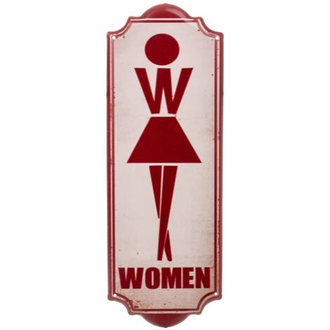 Placa de de pared de metal roja 15x38x1