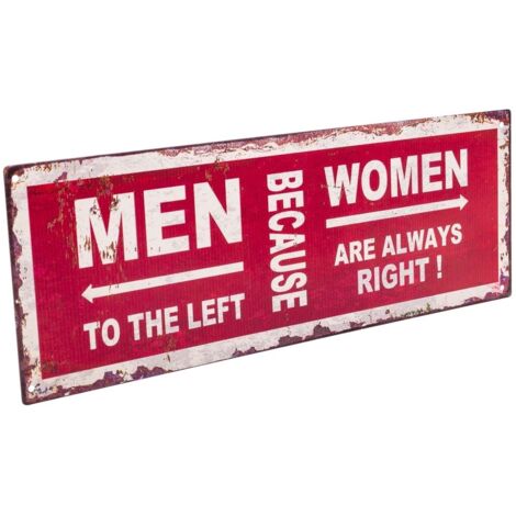 Placa de de pared de metal roja 36x13x0,06